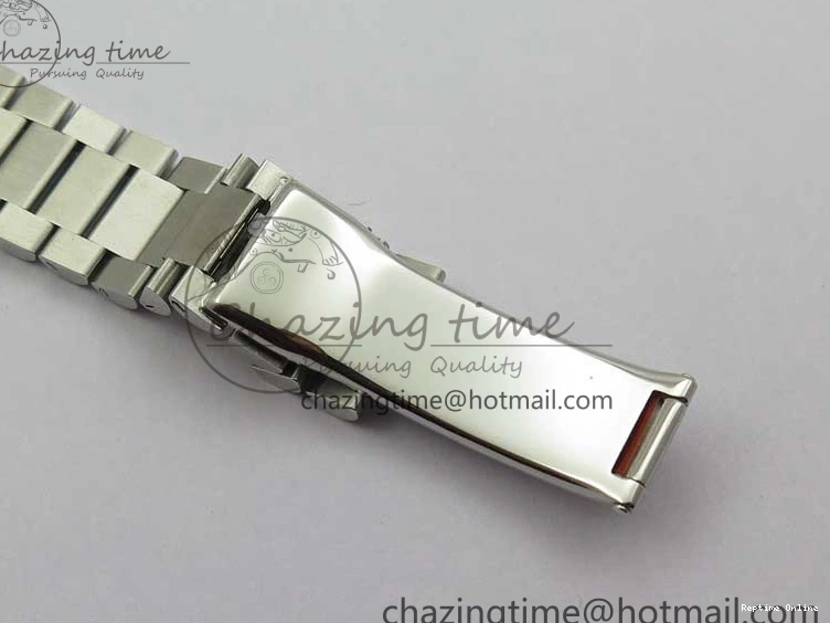 0517 SmoothTexture Day-Date 36mm 128239 SS Crystal BP Best Edition Black MOP Crystal Marker Dial on SS President Bracelet A 2681